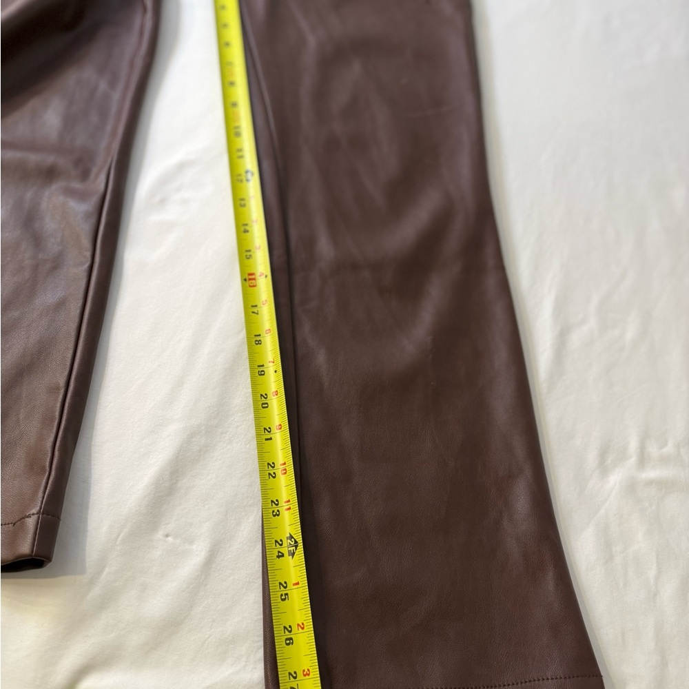 For All Man Kind Bootcut Faux Leather Pants Size M Womens Brown - Picture 8 of 8